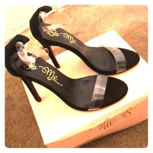 Brand New high heels with clear straps